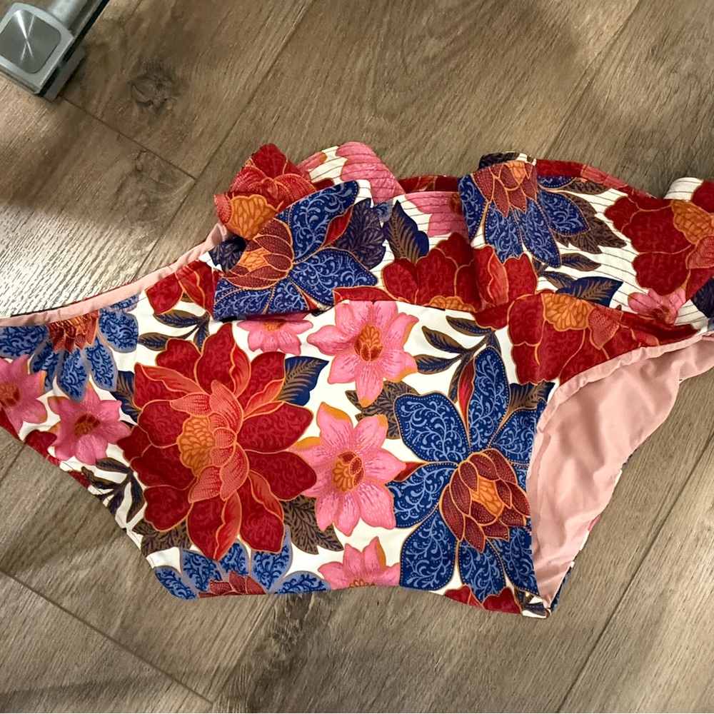 Farm rio beach matching set, with one piece swimsuit and pants